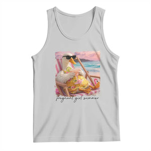 Pregnant Girl Summer Goose Mom Tank Top Funny Pregnancy Announcement TS14 Ash Print Your Wear