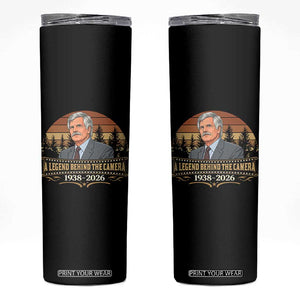 Media Mogul Turner Memorial Skinny Tumbler A Legend Behind The Camera TS14 Black Print Your Wear