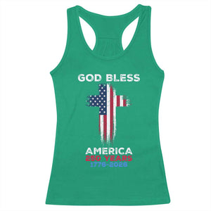 God Bless America 250 Years 1776-2026 Racerback Tank Top Christian Cross Flag TS14 Irish Green Print Your Wear