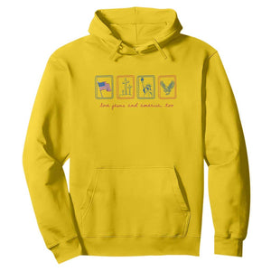 Loves Jesus and America Too Hoodie 4th of July Christian TS14 Daisy Print Your Wear