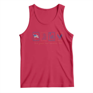 Loves Jesus and America Too Tank Top 4th of July Christian TS14 Red Print Your Wear