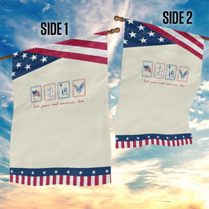 Loves Jesus and America Too Patriotic Garden Flag 4th of July Christian TS14 Print Your Wear