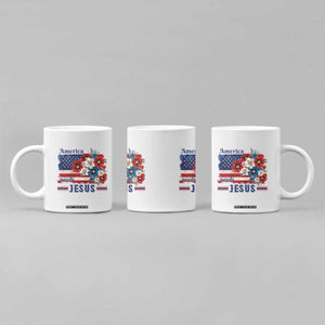 America Needs Jesus Coffee Mug Christian Floral US Flag 4th of July TS14 Print Your Wear