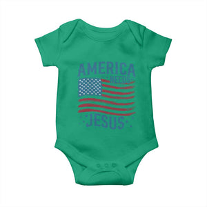 America Needs Jesus Baby Onesie 4th of July Christian TS14 Irish Green Print Your Wear