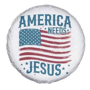 America Needs Jesus Spare Tire Cover 4th of July Christian TS14 Print Your Wear