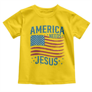 America Needs Jesus Toddler T Shirt 4th of July Christian TS14 Daisy Print Your Wear