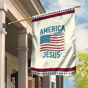 America Needs Jesus Patriotic Garden Flag 4th of July Christian TS14 Modern Beige Red Print Your Wear