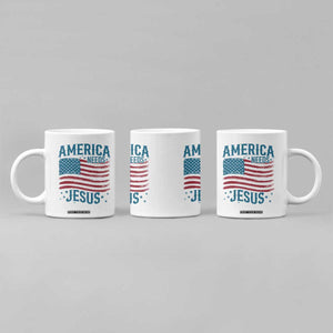 America Needs Jesus Coffee Mug 4th of July Christian TS14 Print Your Wear