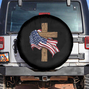 God Bless America 250 Years Spare Tire Cover 4th of July Christian Jesus TS14 No hole Black Print Your Wear