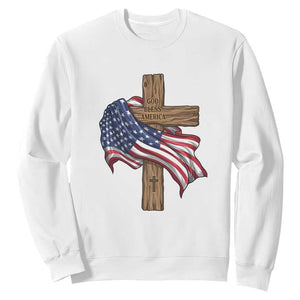 God Bless America 250 Years Sweatshirt 4th of July Christian Jesus TS14 White Print Your Wear