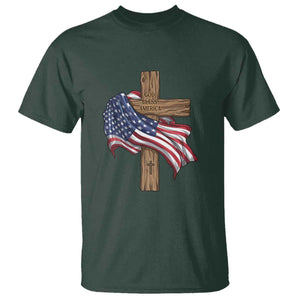 God Bless America 250 Years T Shirt 4th of July Christian Jesus TS14 Dark Forest Green Print Your Wear