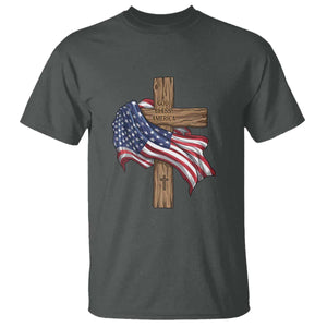 God Bless America 250 Years T Shirt 4th of July Christian Jesus TS14 Dark Heather Print Your Wear