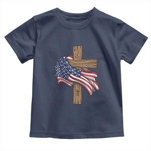 God Bless America 250 Years Toddler T Shirt 4th of July Christian Jesus TS14 Navy Print Your Wear