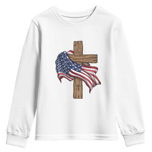 God Bless America 250 Years Youth Sweatshirt 4th of July Christian Jesus TS14 White Print Your Wear