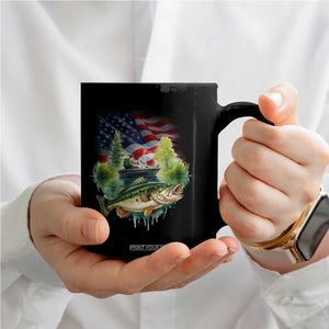 Bass Fishing Patriotic American Flag Coffee Mug TS14 Print Your Wear