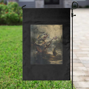 Weird Bass Fish Playing Bass Guitar Garden Flag Funny Cursed Meme TS14 Print Your Wear