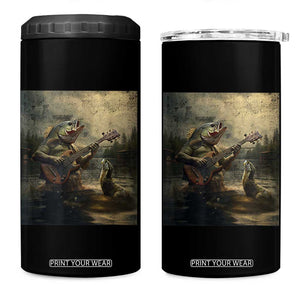 Weird Bass Fish Playing Bass Guitar 4 in 1 Can Cooler Tumbler Funny Cursed Meme TS14 One Size: 16 oz Black Print Your Wear