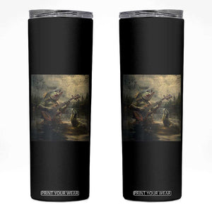 Weird Bass Fish Playing Bass Guitar Skinny Tumbler Funny Cursed Meme TS14 Black Print Your Wear
