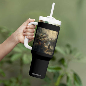 Weird Bass Fish Playing Bass Guitar Tumbler With Handle Funny Cursed Meme TS14 Print Your Wear