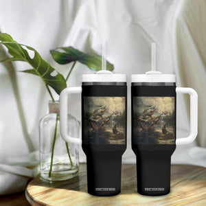Weird Bass Fish Playing Bass Guitar Tumbler With Handle Funny Cursed Meme TS14 Print Your Wear