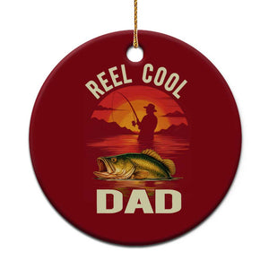 Funny Fishing Dad Ceramic Ornament Reel Cool Dad TS14 1pc Red Print Your Wear