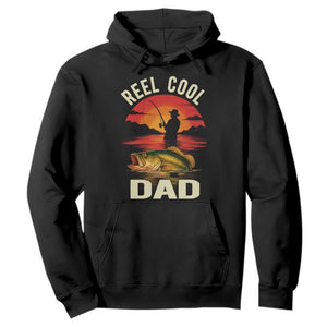 Funny Fishing Dad Hoodie Reel Cool Dad TS14 Black Print Your Wear