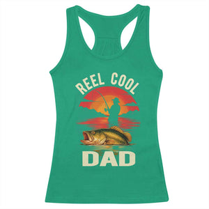 Funny Fishing Dad Racerback Tank Top Reel Cool Dad TS14 Irish Green Print Your Wear