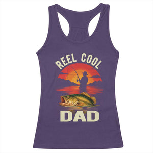 Funny Fishing Dad Racerback Tank Top Reel Cool Dad TS14 Purple Print Your Wear