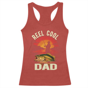 Funny Fishing Dad Racerback Tank Top Reel Cool Dad TS14 Red Print Your Wear
