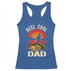 Funny Fishing Dad Racerback Tank Top Reel Cool Dad TS14 Royal Blue Print Your Wear