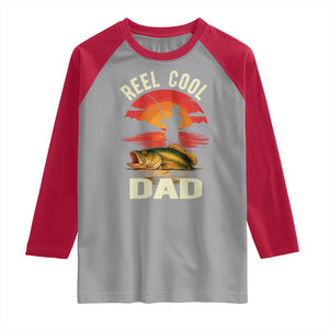 Funny Fishing Dad Raglan Shirt Reel Cool Dad TS14 Sport Gray Red Print Your Wear