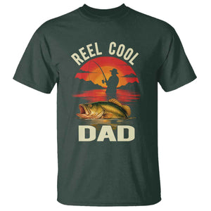 Funny Fishing Dad T Shirt Reel Cool Dad TS14 Dark Forest Green Print Your Wear