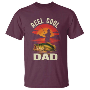 Funny Fishing Dad T Shirt Reel Cool Dad TS14 Maroon Print Your Wear