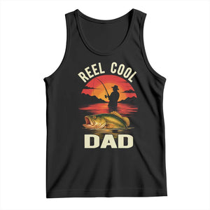 Funny Fishing Dad Tank Top Reel Cool Dad TS14 Black Print Your Wear