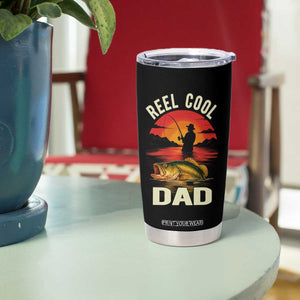 Funny Fishing Dad Tumbler Cup Reel Cool Dad TS14 Print Your Wear