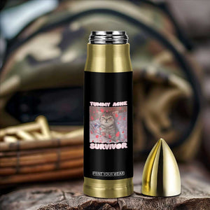 Tummy Ache Survivor Bullet Tumbler Funny Cute Cat Meme TS14 Print Your Wear