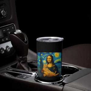 Mona Lisa Cat Starry Night Tumbler Cup TS14 Print Your Wear