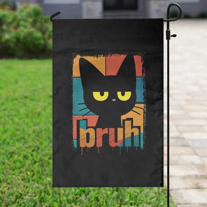 Funny Black Cat Bruh Meme Garden Flag Funny Black Cat TS14 Print Your Wear