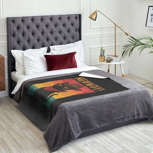 Meowdy Cowboy Cat Throw Blanket Cute Black Kitten Country Western TS14 Print Your Wear