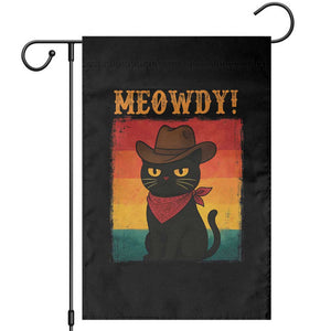 Meowdy Cowboy Cat Garden Flag Cute Black Kitten Country Western TS14 Black Print Your Wear