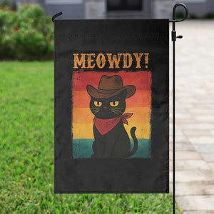 Meowdy Cowboy Cat Garden Flag Cute Black Kitten Country Western TS14 Print Your Wear
