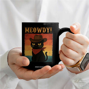Meowdy Cowboy Cat Coffee Mug Cute Black Kitten Country Western TS14 Print Your Wear