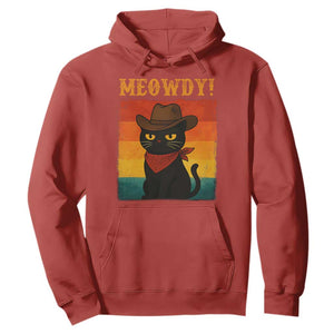 Meowdy Cowboy Cat Hoodie Cute Black Kitten Country Western TS14 Red Print Your Wear