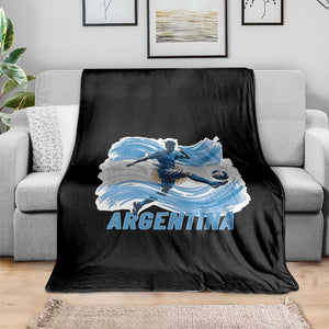 Argentina Soccer Fan Argentinian Flag Patriotic Sports Throw Blanket TS14 Print Your Wear