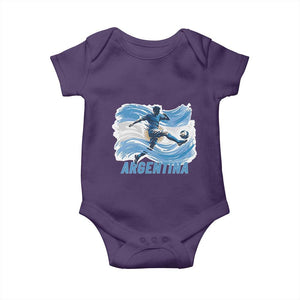 Argentina Soccer Fan Argentinian Flag Patriotic Sports Baby Onesie TS14 Purple Print Your Wear