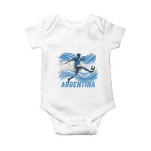 Argentina Soccer Fan Argentinian Flag Patriotic Sports Baby Onesie TS14 White Print Your Wear