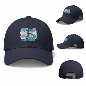 Argentina Soccer Fan Argentinian Flag Patriotic Sports Baseball Cap TS14 Baseball Cap Universal Fit Navy Print Your Wear
