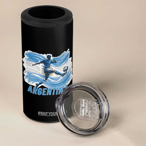Argentina Soccer Fan Argentinian Flag Patriotic Sports 4 in 1 Can Cooler Tumbler TS14 Print Your Wear