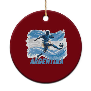 Argentina Soccer Fan Argentinian Flag Patriotic Sports Ceramic Ornament TS14 1pc Red Print Your Wear