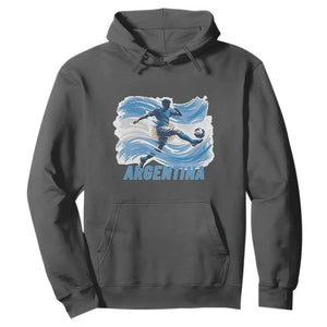 Argentina Soccer Fan Argentinian Flag Patriotic Sports Hoodie TS14 Dark Heather Print Your Wear